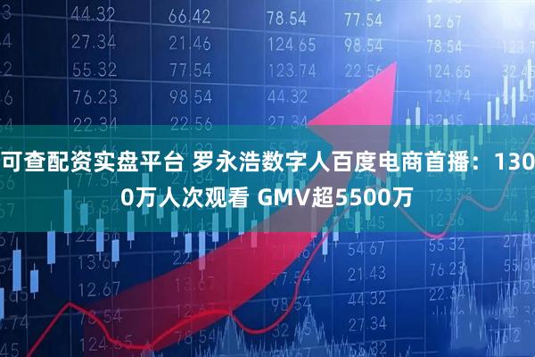 可查配资实盘平台 罗永浩数字人百度电商首播：1300万人次观看 GMV超5500万